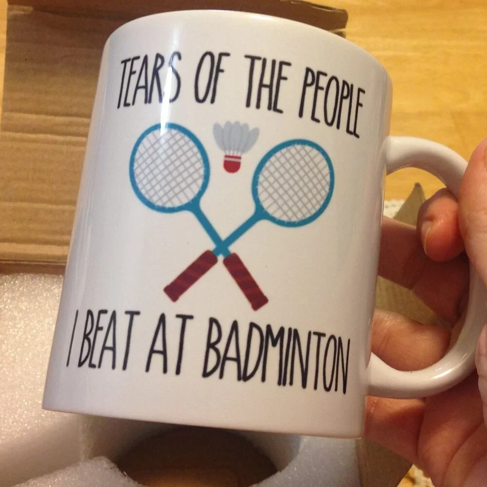 Funny badminton partner gift, but only if you win!